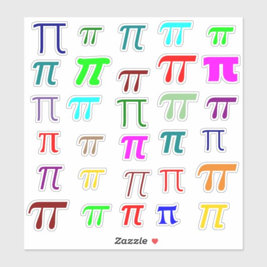 Veel Grieks Letter Pi (π) Wiskunde Symbolen Sticker (Vel)