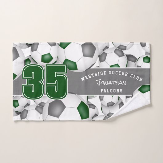 Veel groen grijs team kleuren voetballen handdoek (Handdoek)