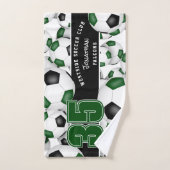 Veel groen zwart team kleuren voetballen handdoek (Handdoek)
