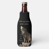 Veel grote stemmen Inspirerend Wolf Quote Flesjeskoeler (Fles Voorkant)