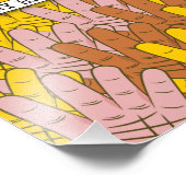 Veel handen maken licht werkpatroon foto afdruk (Hoek)