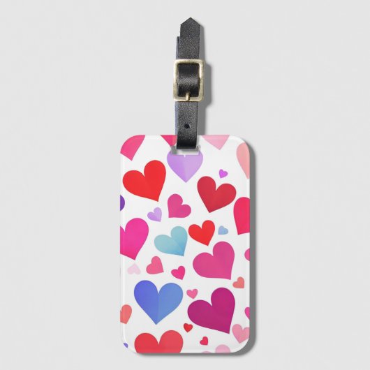 Veel hart bagagelabel (Voorkant (verticaal))