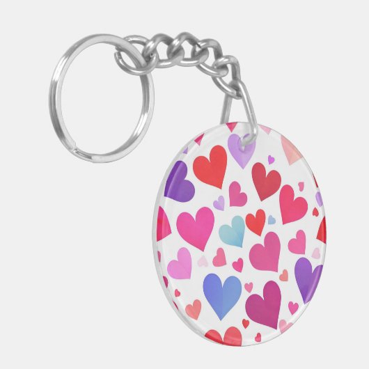 Veel hart sleutelhanger (Voorkant Links)