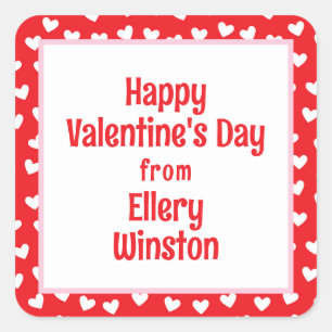 Veel harten Classroom Valentijnsdag Vierkante Sticker