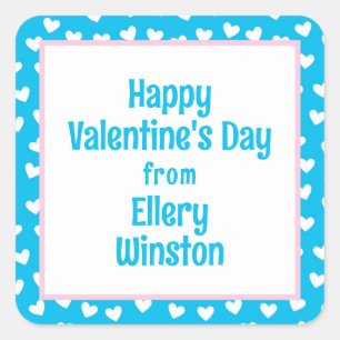 Veel harten Classroom Valentijnsdag Vierkante Sticker