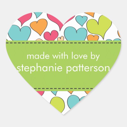 Veel harten gemaakt met liefde door Sticker (Voorkant)