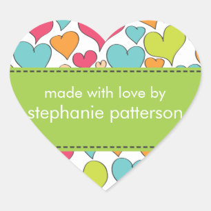 Veel harten gemaakt met liefde door Sticker