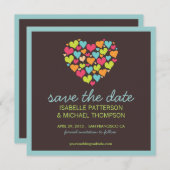 Veel harten Liefde Bewaar de datum aankondiging (Voorkant / Achterkant)