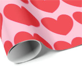 Veel harten, roze en rode Valentijnsdag Cadeaupapier (Rol Hoek)