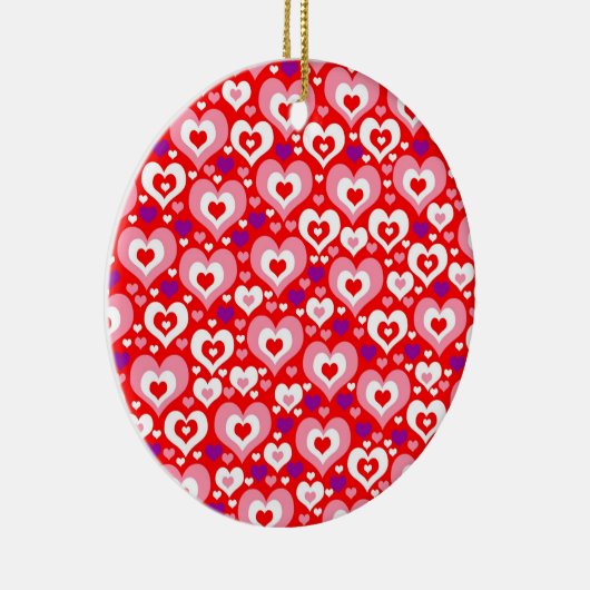 Veel harten Valentijnsdag Ornament (Rechts)