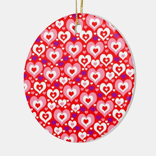 Veel harten Valentijnsdag Ornament (Links)