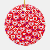 Veel harten Valentijnsdag Ornament (Achterkant)