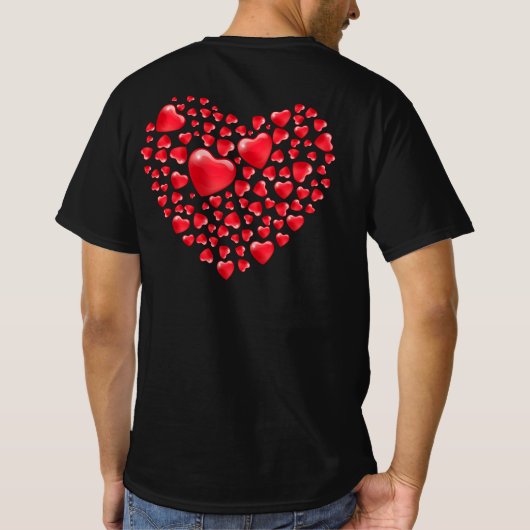 Veel harten Valentijnsdag T-shirt (Achterkant)