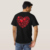 Veel harten Valentijnsdag T-shirt (Achterkant volledig)