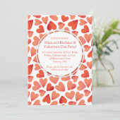 Veel Harten Valentijnsdag Uitnodigingen (Staand voorkant)