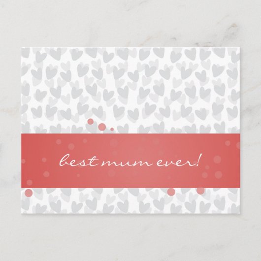 Veel harten voor beste moeder ooit briefkaart (Voorkant)