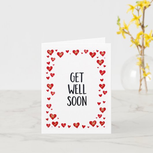 Veel harten worden snel gezond Kaart (Gele Bloem)