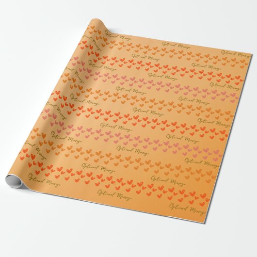 Veel harten Wrapping Paper Cadeaupapier (Uitgerold)