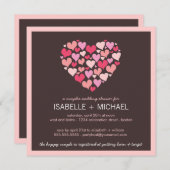Veel hartenparen Wedding Shower-uitnodiging Kaart (Voorkant / Achterkant)