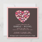 Veel hartenparen Wedding Shower-uitnodiging Kaart (Voorkant)