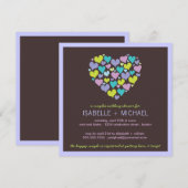 Veel hartenparen Wedding Shower-uitnodiging Kaart (Voorkant / Achterkant)