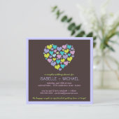 Veel hartenparen Wedding Shower-uitnodiging Kaart (Staand voorkant)