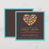 Veel hartenparen Wedding Shower-uitnodiging Kaart (Voorkant / Achterkant)