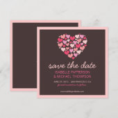Veel Hartjes Liefde Save the Date Aankondiging (Voorkant / Achterkant)