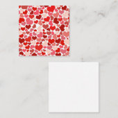 Veel hartkaarten notitiekaartje (Voorkant / Achterkant)