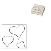 veel hartstempel rubberstempel (Gestempeld)