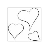 veel hartstempel rubberstempel (Afrduk)