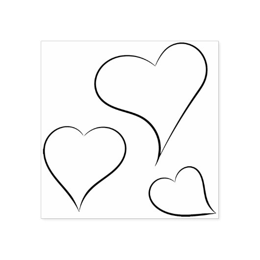 veel hartstempel rubberstempel (Afrduk)