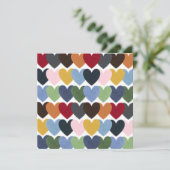 Veel Hearts Valentijn Designer Square Note Kaart (Staand voorkant)