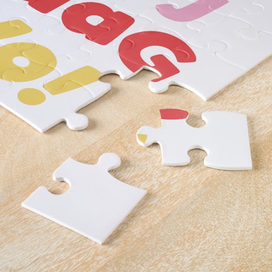 Veel Hellos Typografie Puzzle Legpuzzel (Zijkant)