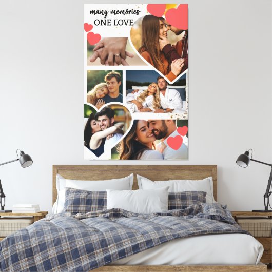 Veel Herinneringen Eén Liefde Aangepaste Collage Canvas Afdruk (Insitu (Slaapkamer))