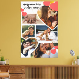 Veel Herinneringen Eén Liefde Aangepaste Collage Canvas Afdruk
