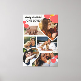 Veel Herinneringen Eén Liefde Aangepaste Collage Canvas Afdruk