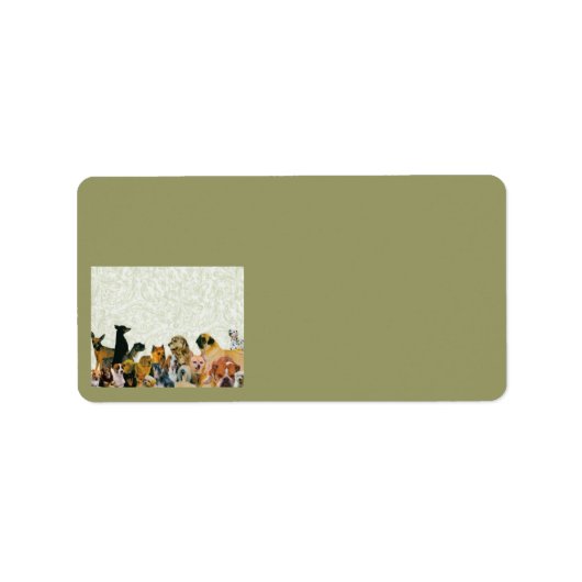 Veel Honden Collage labels (Voorkant)