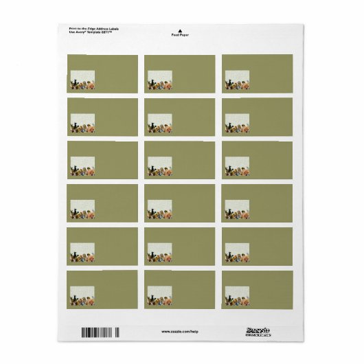 Veel Honden Collage labels (Full Sheet)