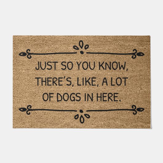 Veel honden hier deurmat (Voorkant)