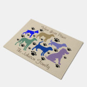 Veel Honden & Paws Deurmat (Schuin)