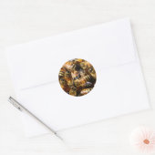 Veel honingbijen ronde sticker (Envelop)