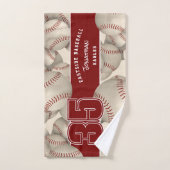 Veel honkballen softballs speler en team naam handdoek (Handdoek)