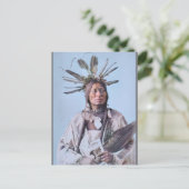Veel hoorns. Sioux Man. (circa 1890) Briefkaart (Staand voorkant)