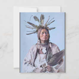 Veel hoorns. Sioux Man. (circa 1890) Briefkaart