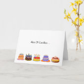 Veel kaarsen Veel verjaardagstaart vieren Kaart (Gele Bloem)