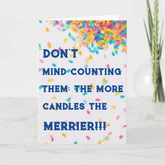 Veel kaarsen Verjaardag Kaart (Voorkant)