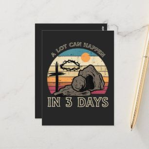 Veel kan gebeuren in 3 dagen Pasen Religieus Briefkaart