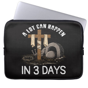 Veel kan gebeuren in 3 dagen Pasen Religieus Laptop Sleeve
