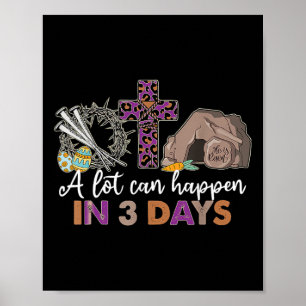 Veel Kan Gebeuren In 3 Dagen Pasen Religieuze Vrou Poster